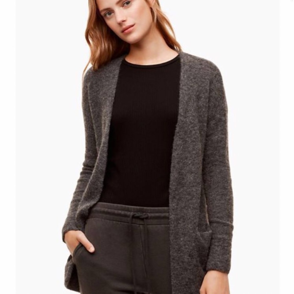 Aritzia aronson cardigan in charcoal grey